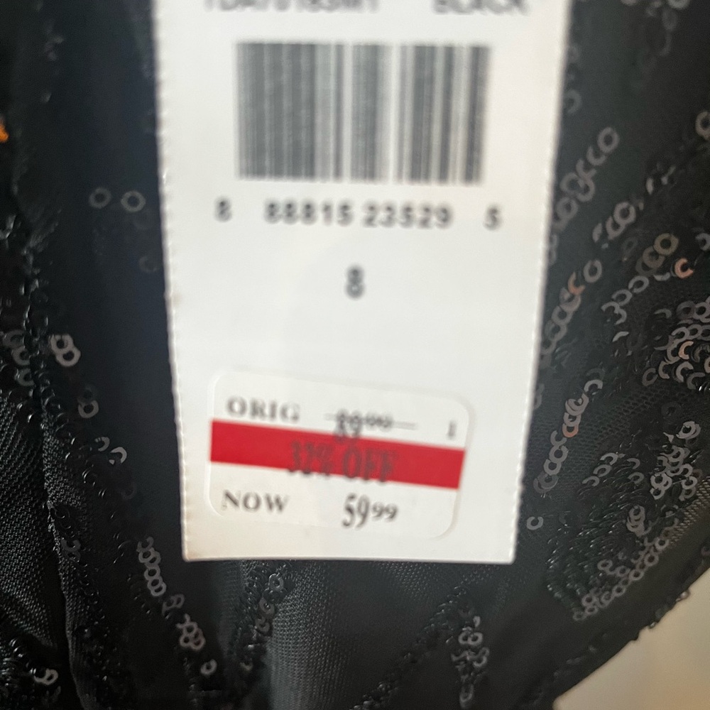 Connected Apparel Black Sequin Dress - Picture 5 of 7